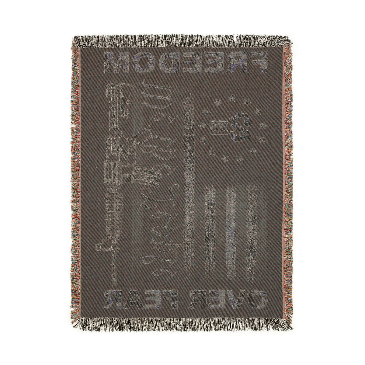 Freedom Over Fear Woven Blanket — "We The People" 2A Flag Throw