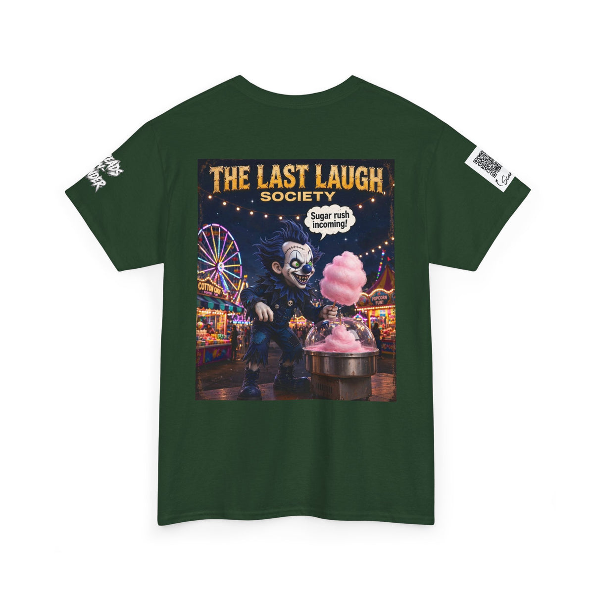 The Last Laugh Society Tee #110 — Carnival Clown Horror Graphic T-Shirt