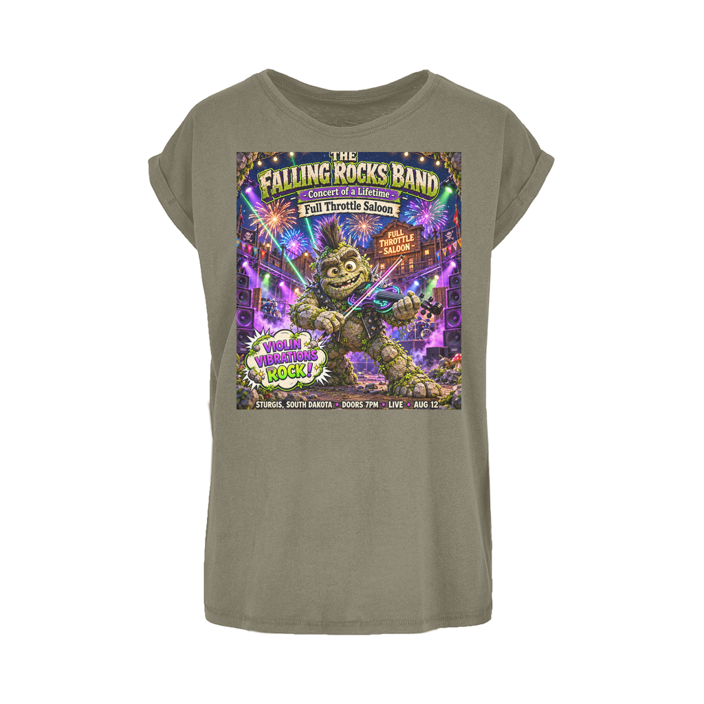 Falling Rocks COllection Women's Extended Shoulder T-Shirt XS-5XL