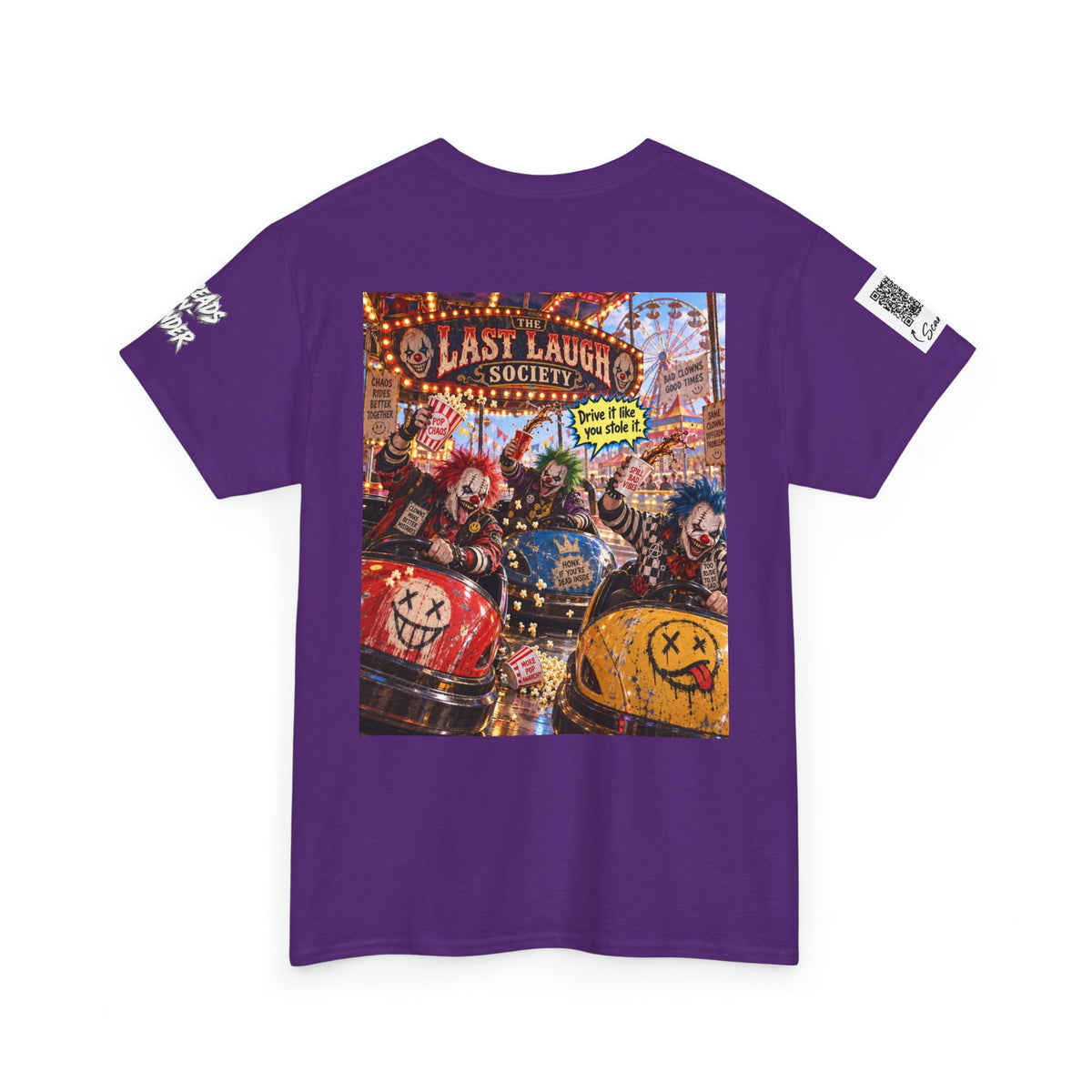 The Last Laugh Society Tee #136 — Carnival Clown Horror Graphic T-Shirt