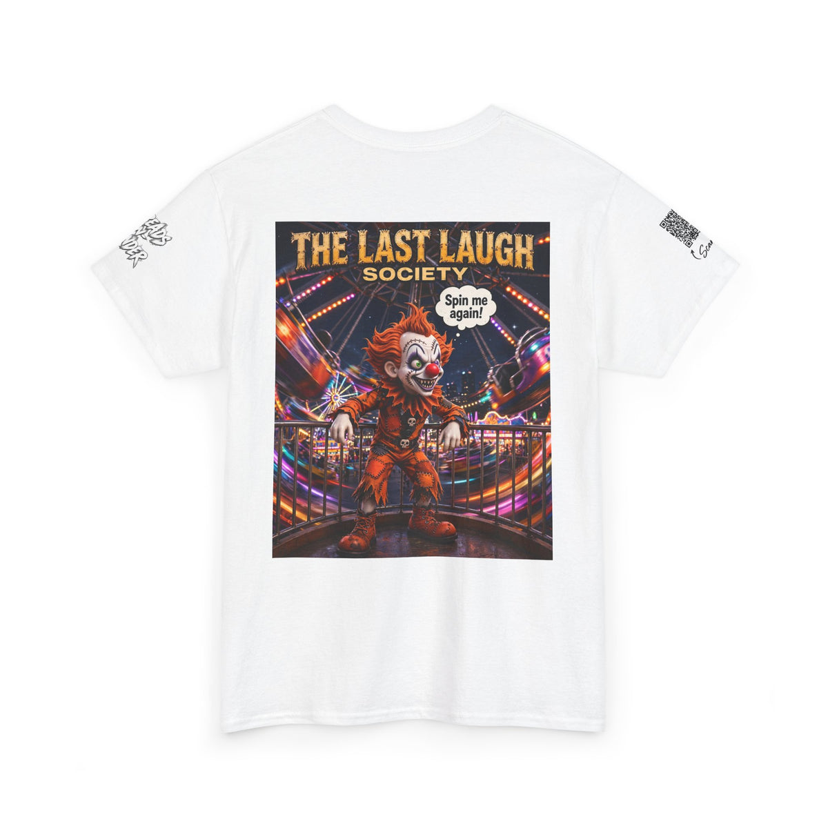 The Last Laugh Society Tee #163 — Carnival Clown Horror Graphic T-Shirt