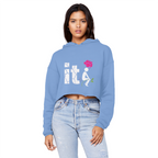 SARCASM 105 Cropped Raw Edge Boyfriend Hoodie