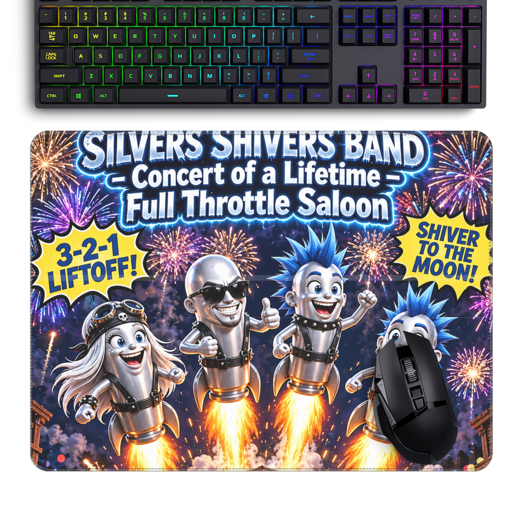 The Silver Shivers Band Large Gaming Pad