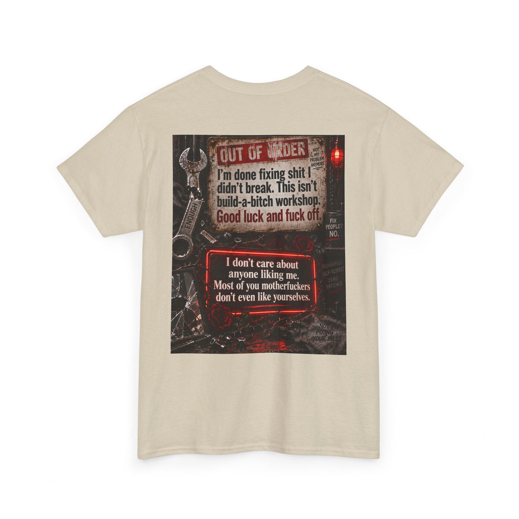 Mechanic Workshop T-Shirt — 'Out of Order' Funny Garage Repair Tee