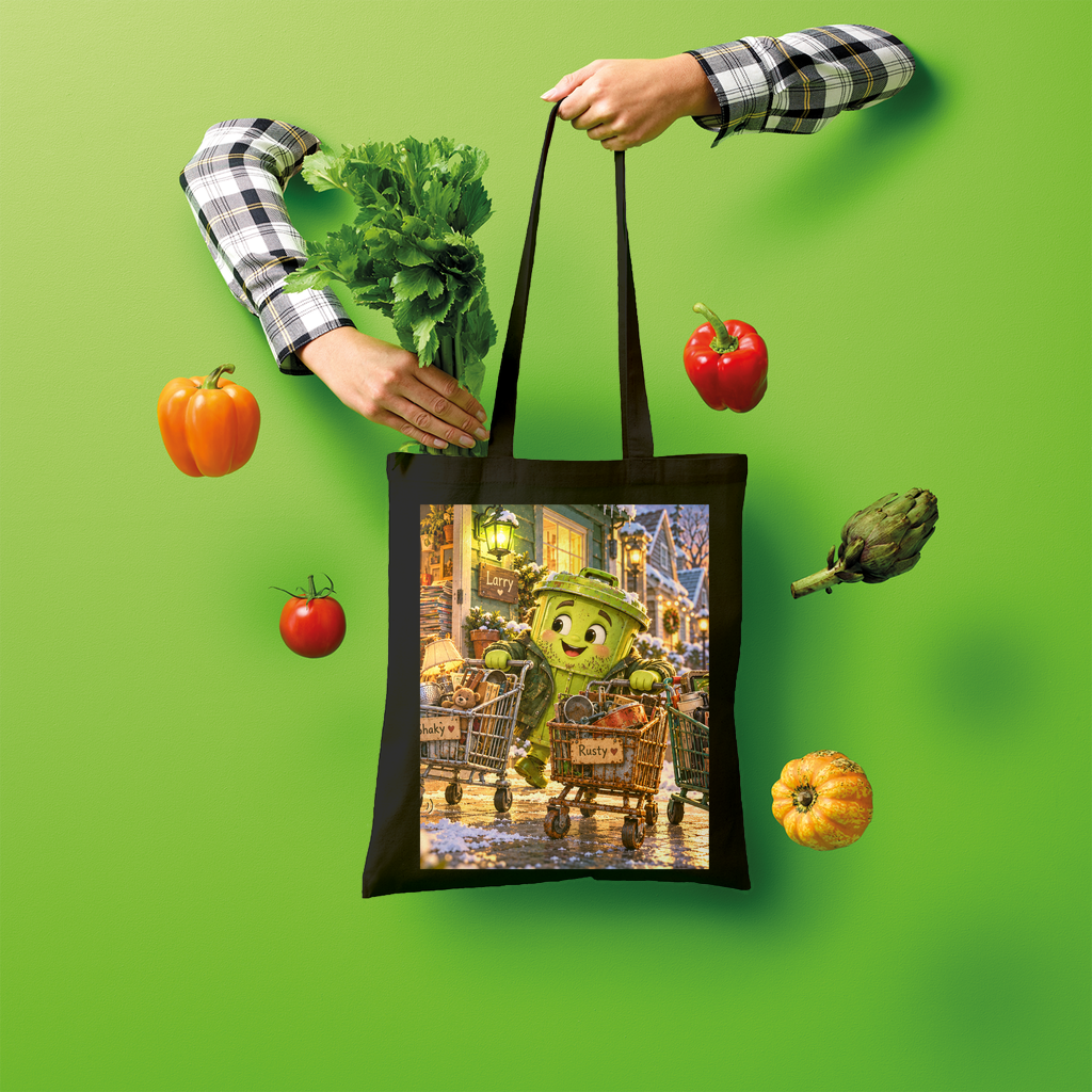 Trash Can Row Shopper Tote Bag