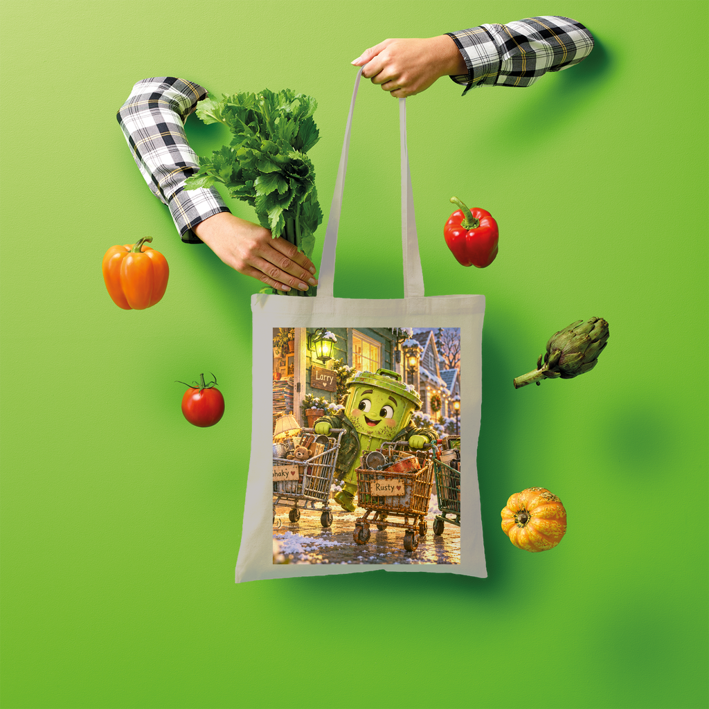Trash Can Row Shopper Tote Bag