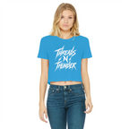 Falling Rocks COllection Classic Women's Cropped Raw Edge T-Shirt