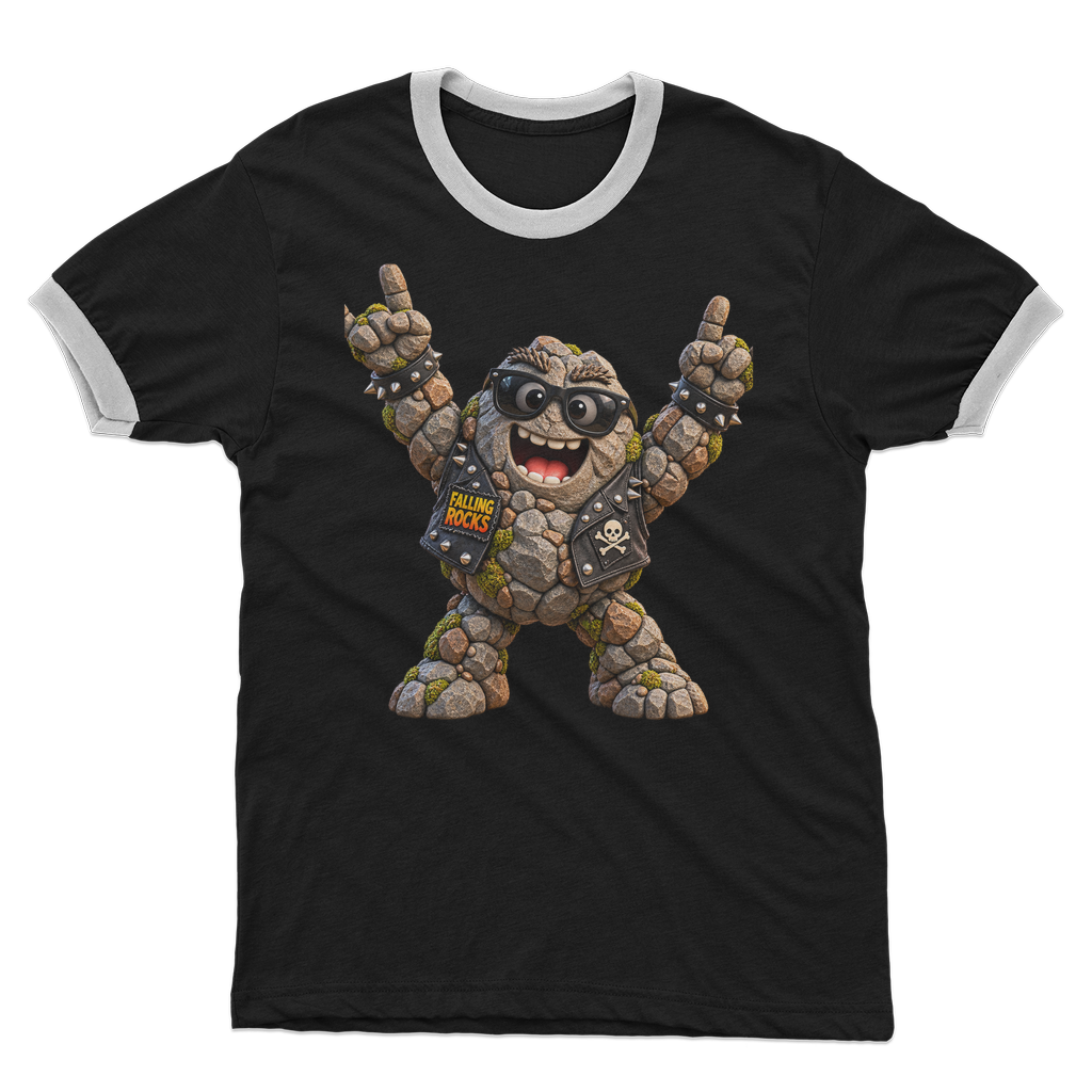 Falling Rocks COllection Adult Ringer T-Shirt