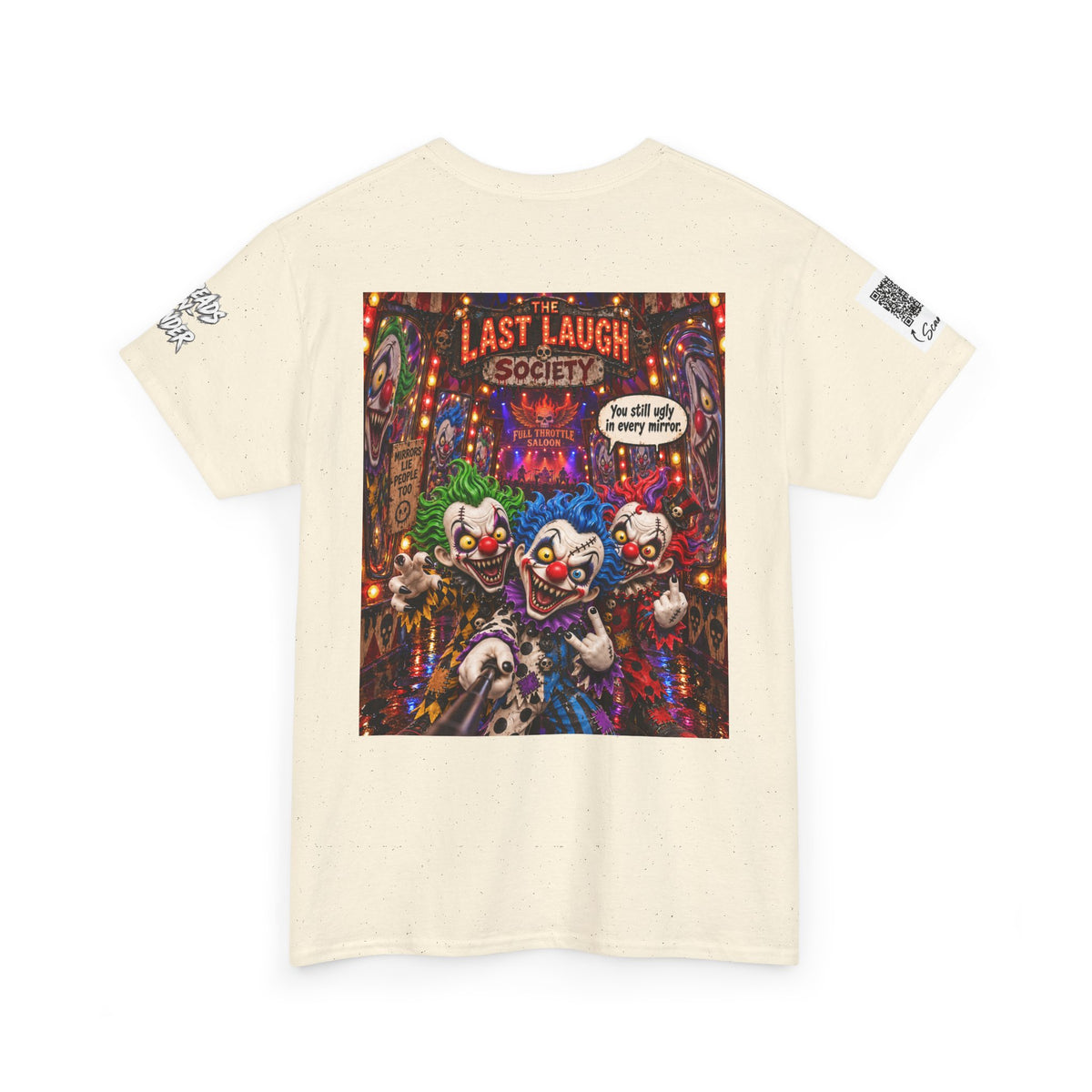 The Last Laugh Society Tee #116 — Carnival Clown Horror Graphic T-Shirt