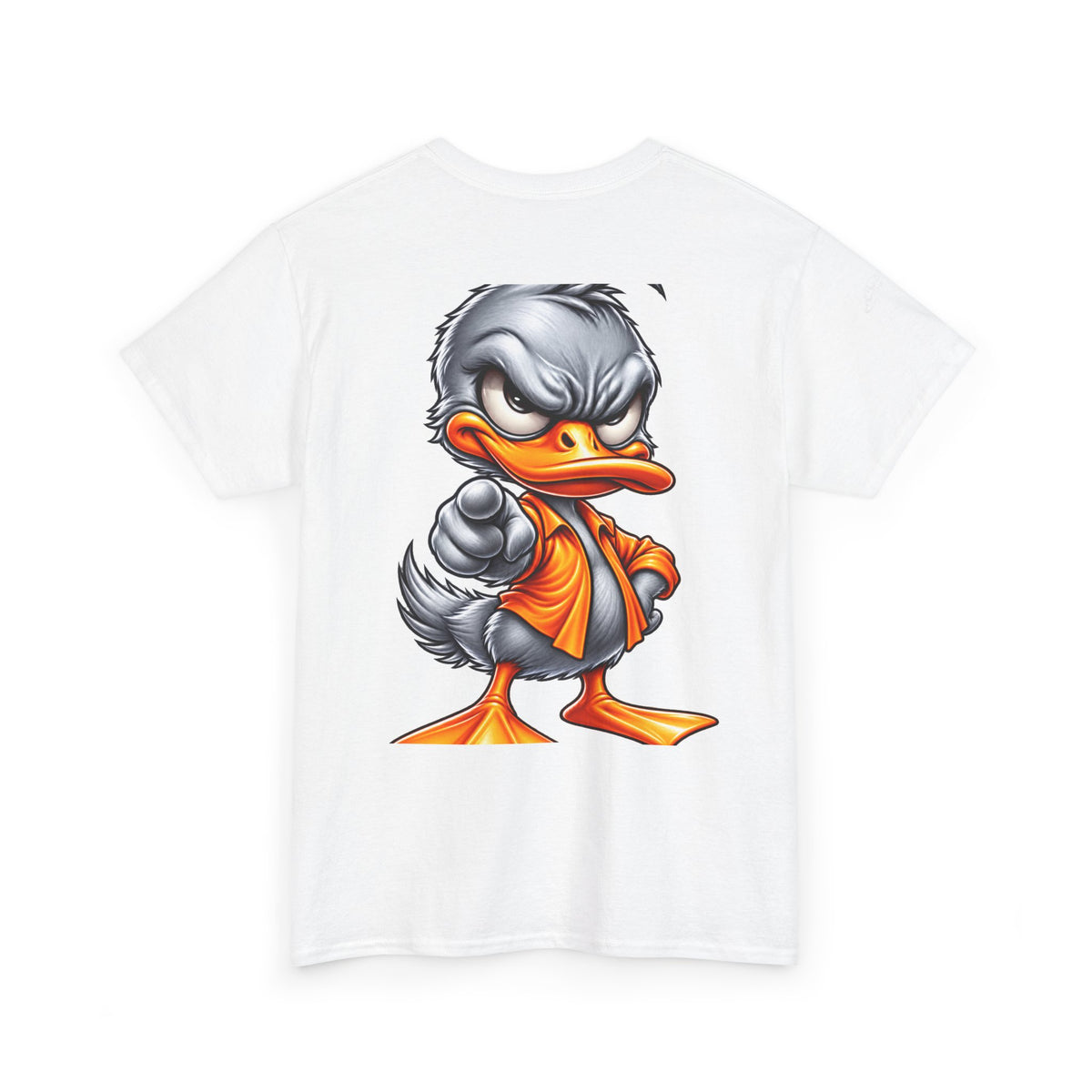 Silver Rebel Duck Character Back Graphic Tee