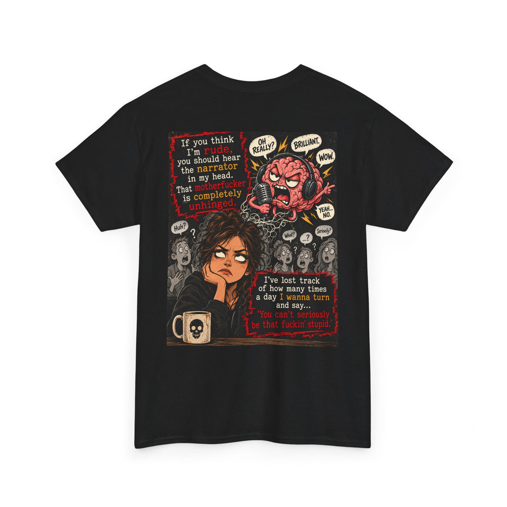 Anxious Brain Comic T‑Shirt — 'If you think I'm rude...' Mental Health Graphic Tee