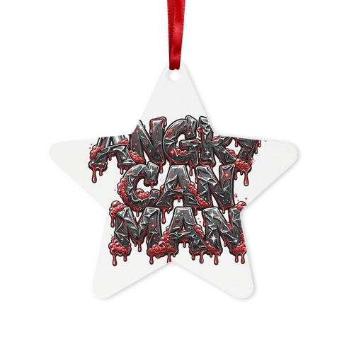 ANGRY CAN MAN 2.0 Metal Hanging Ornament