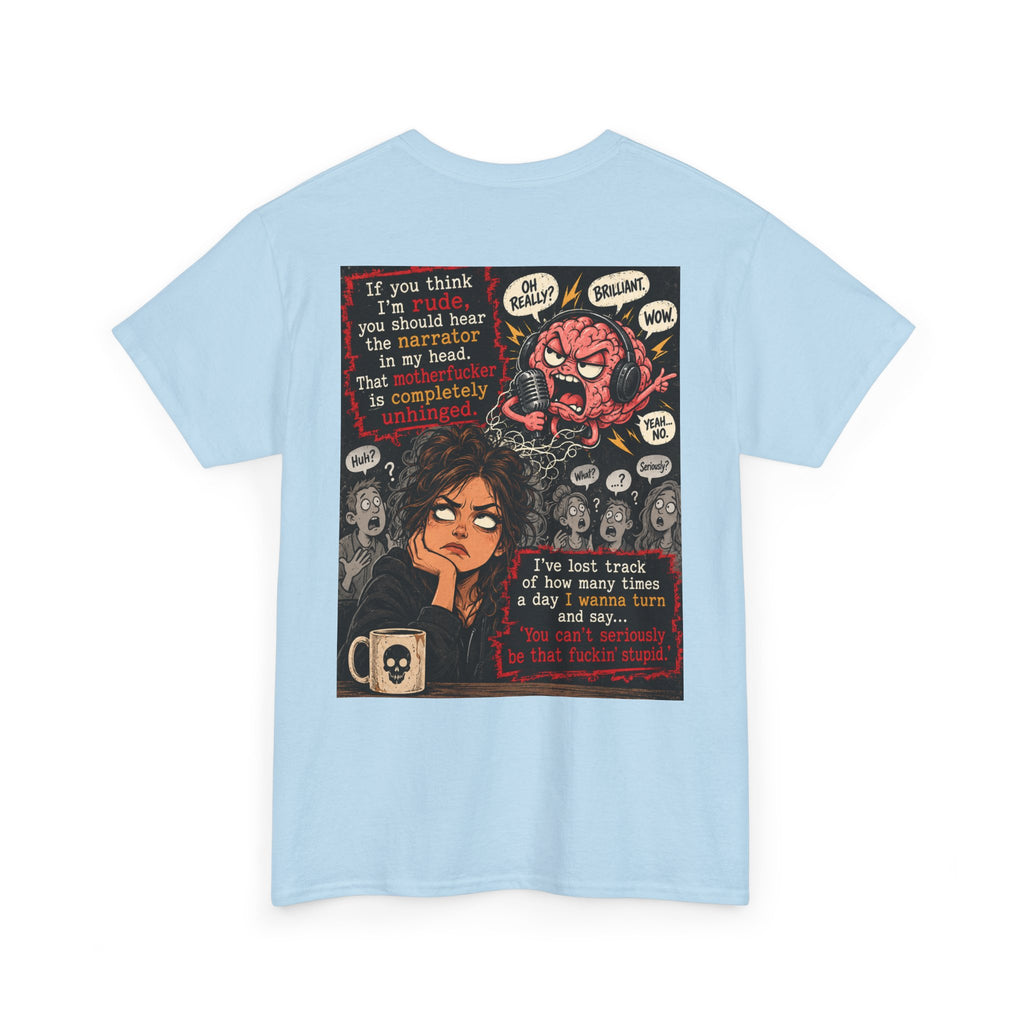 Anxious Brain Comic T‑Shirt — 'If you think I'm rude...' Mental Health Graphic Tee