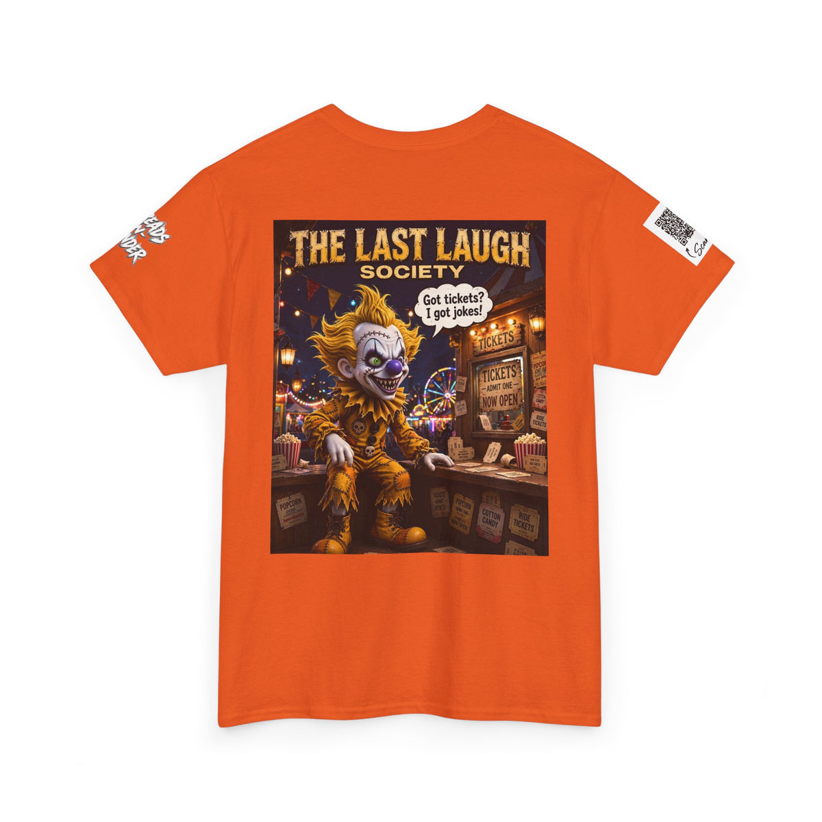 The Last Laugh Society Tee #164 — Carnival Clown Horror Graphic T-Shirt