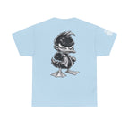 Monochrome Rebel Duck Character Back Graphic Tee