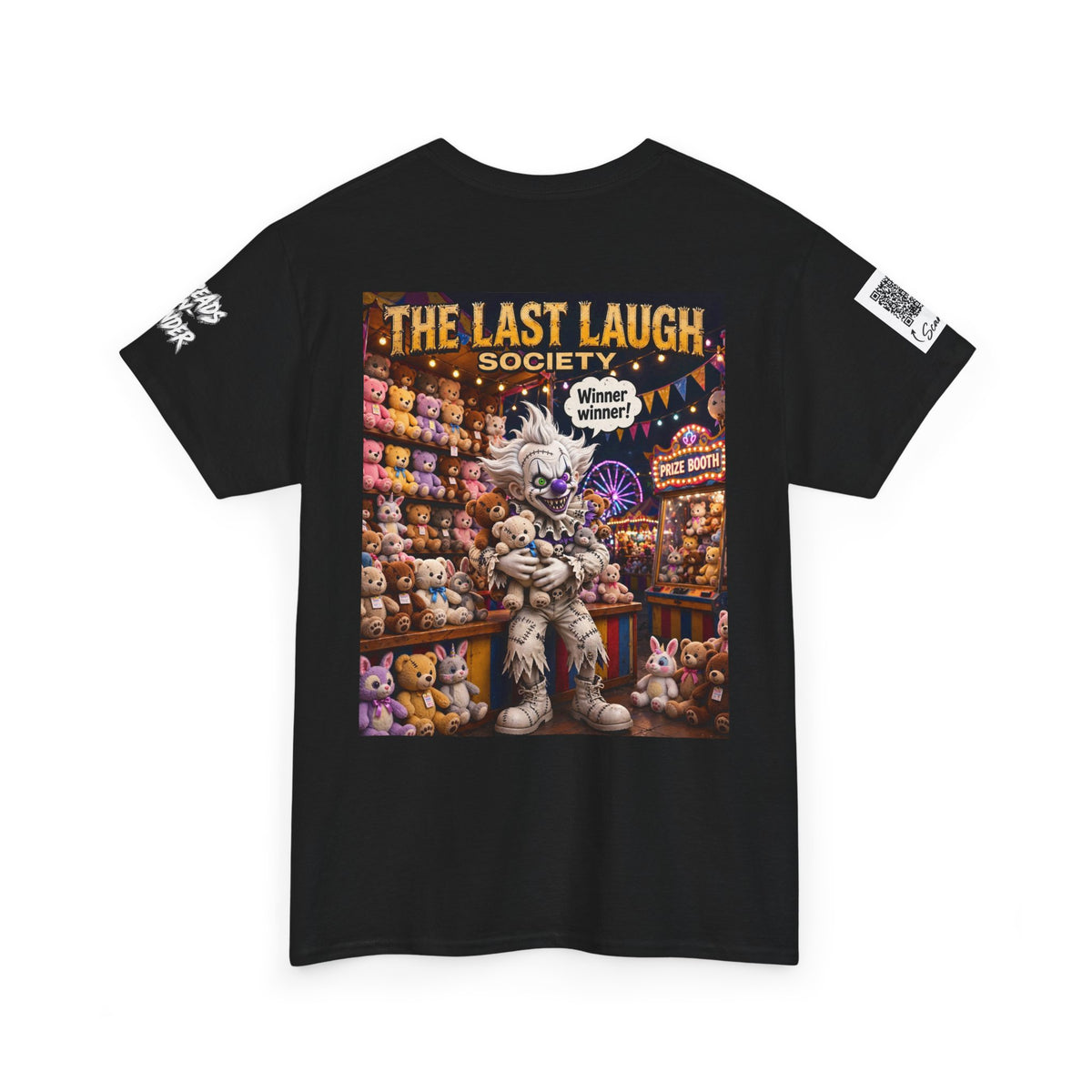 The Last Laugh Society Tee #114 — Carnival Clown Horror Graphic T-Shirt