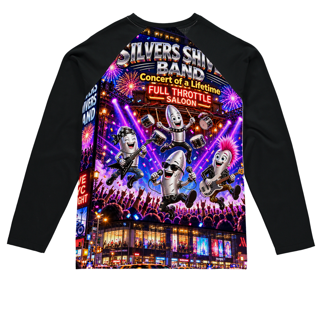The Silver Shivers Band Sublimation Baseball Long Sleeve T-Shirt
