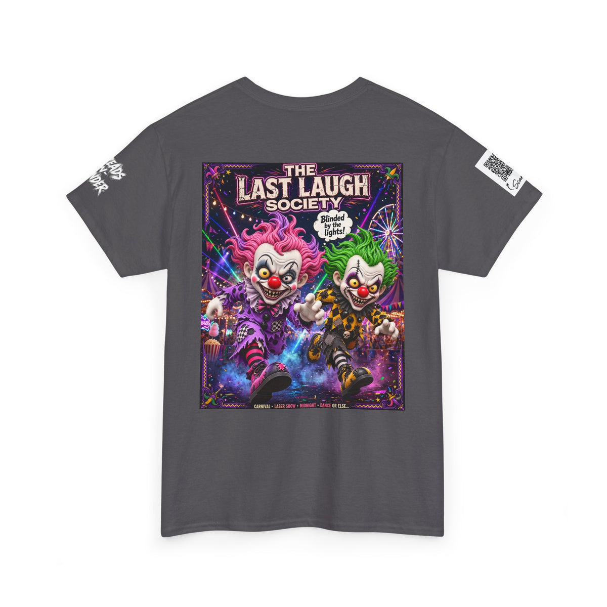 The Last Laugh Society Tee #138 — Carnival Clown Horror Graphic T-Shirt