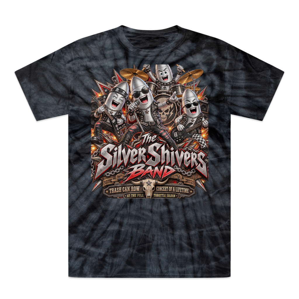 The Silver Shivers Band Tonal Spider Tie-Dye T-Shirt