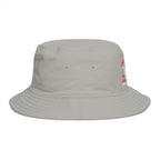 Bucket Hat - Red Liesbovt Homeland Security Skull Logo