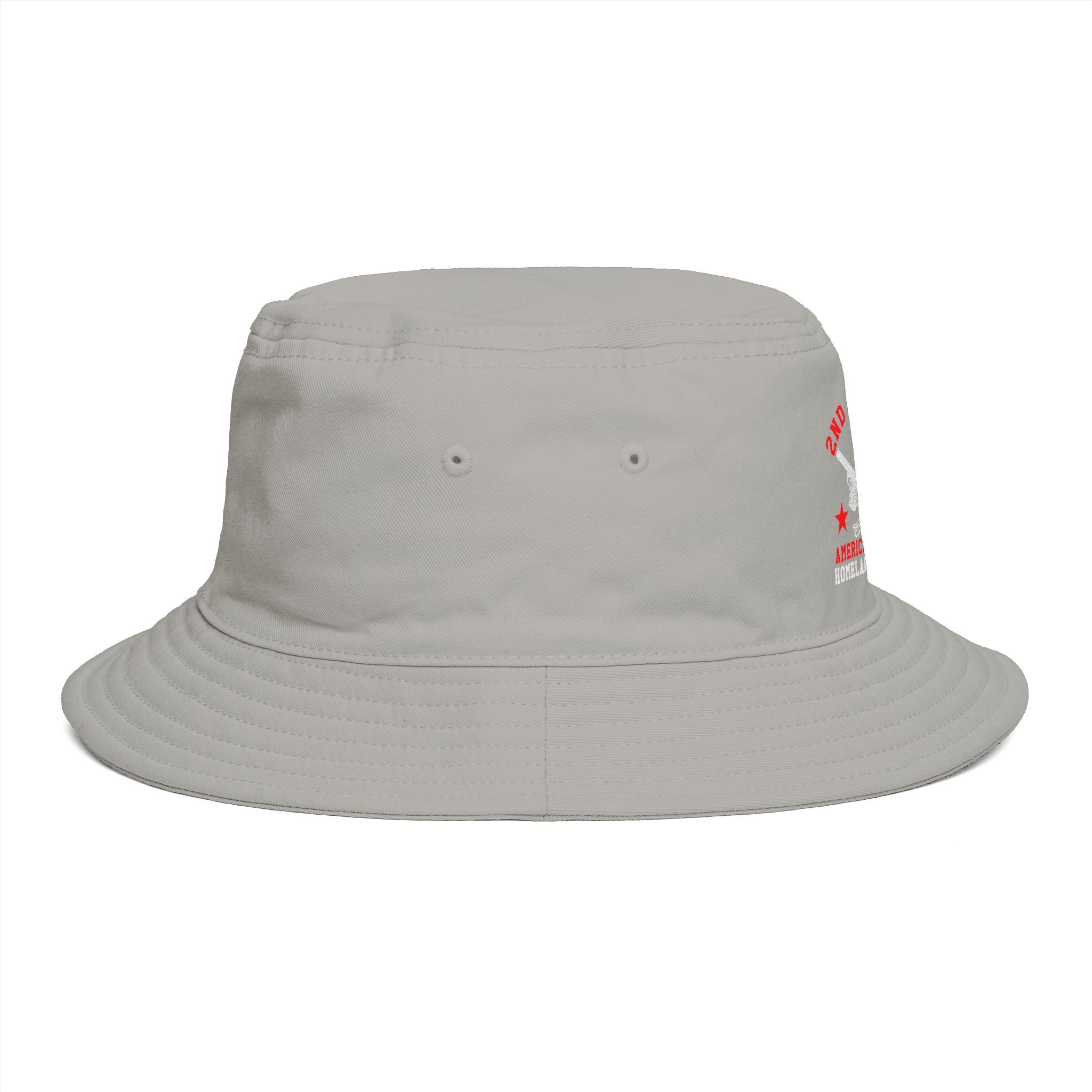Bucket Hat - Red Liesbovt Homeland Security Skull Logo