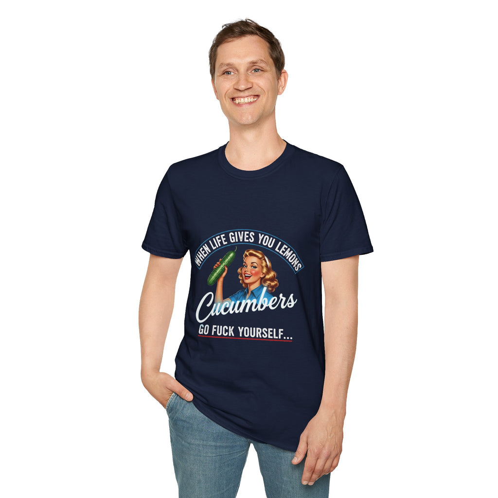 T-Shirt — "When Life Gives You Lemons... Cucumbers" Vintage Retro Graphic Tee