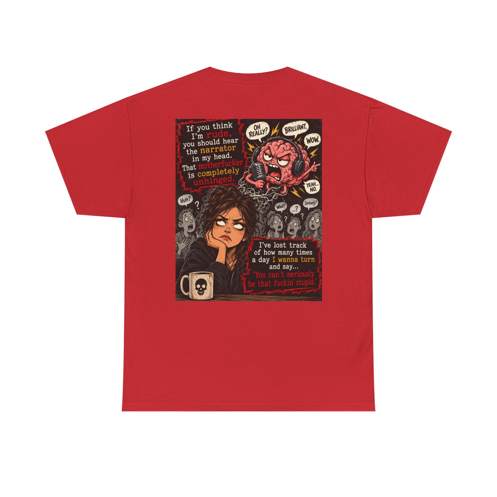 Anxious Brain Comic T‑Shirt — 'If you think I'm rude...' Mental Health Graphic Tee