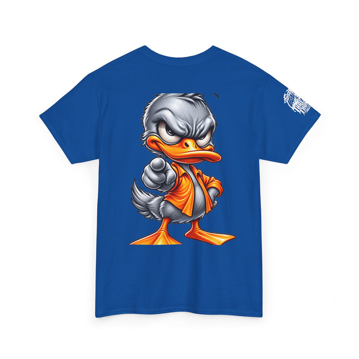 Silver Rebel Duck Character Back Graphic Tee