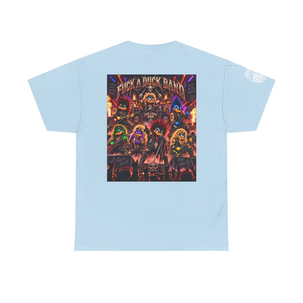 FUCK A DUCK BAND — Heavy Metal Quack Crew Back Graphic Tee