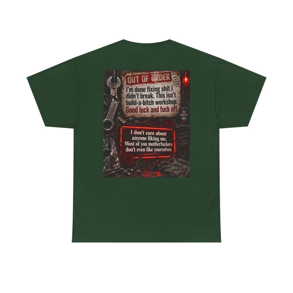 Mechanic Workshop T-Shirt — 'Out of Order' Funny Garage Repair Tee
