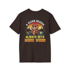 A Clean Beaver T-Shirt — "A Clean Beaver Always Gets More Wood" Retro Graphic Tee