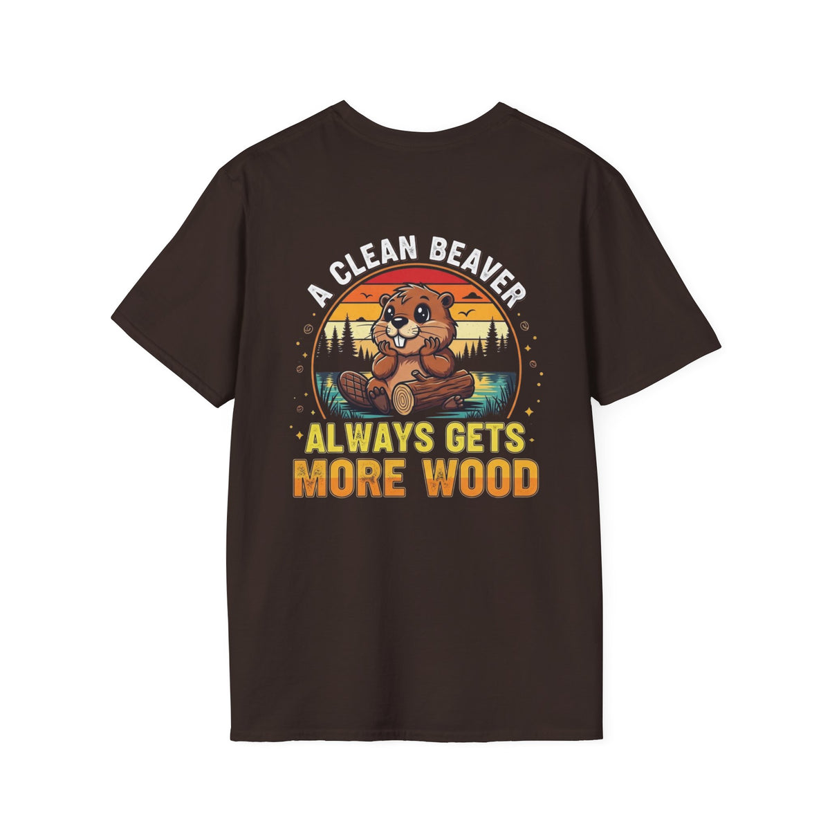 A Clean Beaver T-Shirt — "A Clean Beaver Always Gets More Wood" Retro Graphic Tee