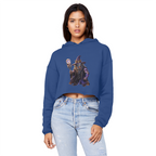 angry can man Cropped Raw Edge Boyfriend Hoodie