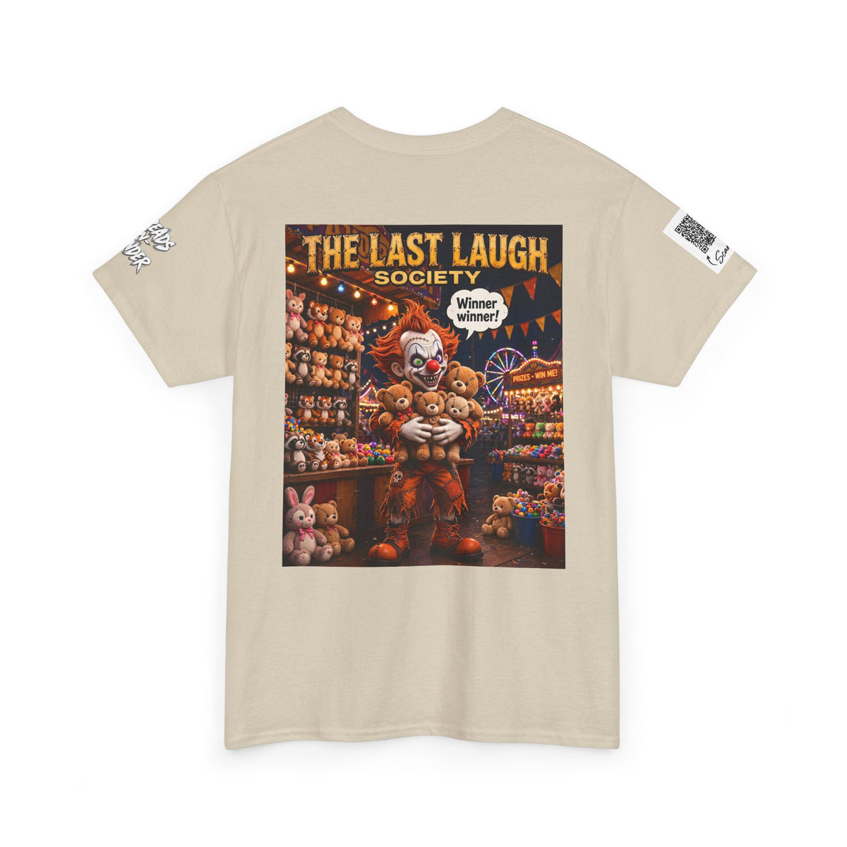 The Last Laugh Society Tee #157 — Carnival Clown Horror Graphic T-Shirt