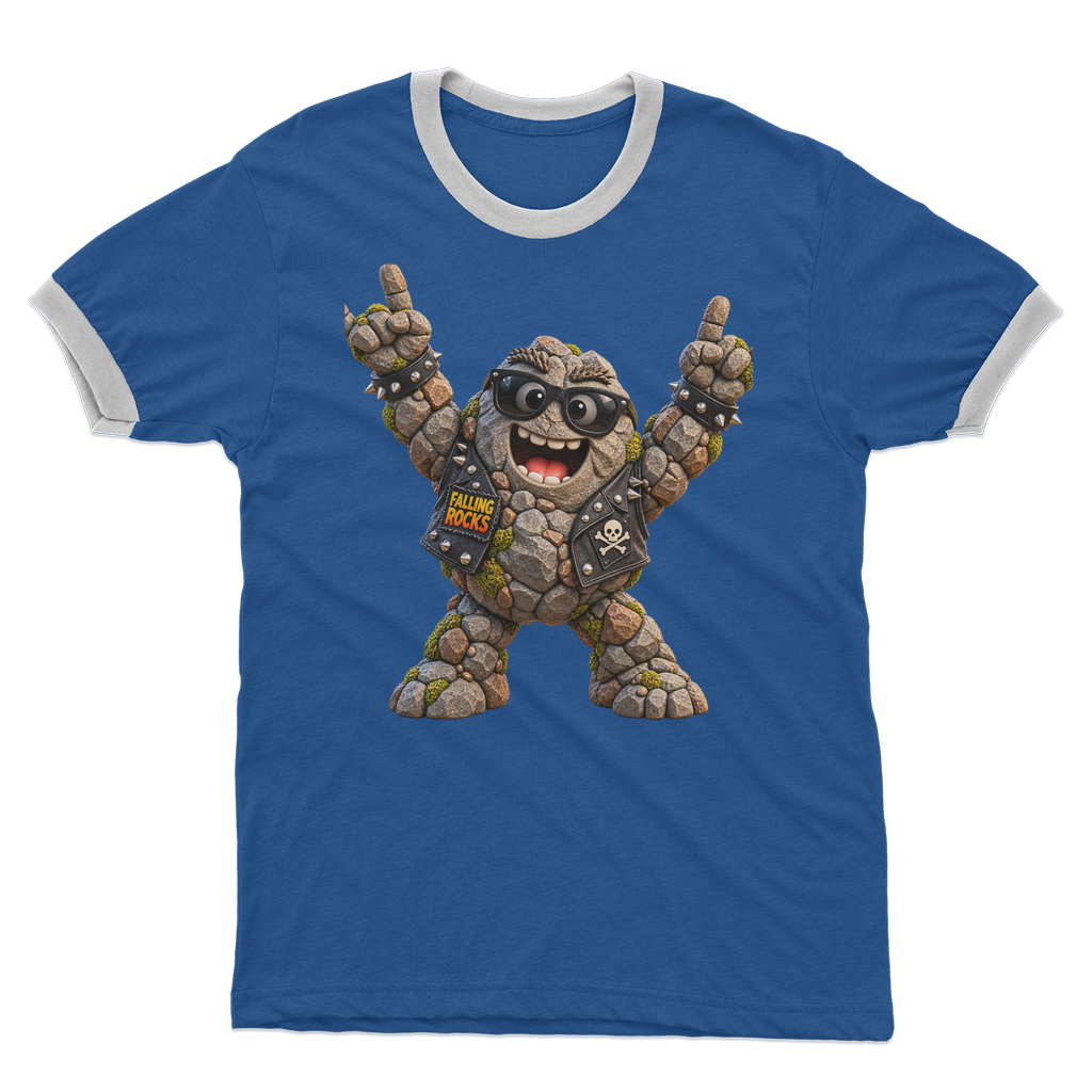 Falling Rocks COllection Adult Ringer T-Shirt