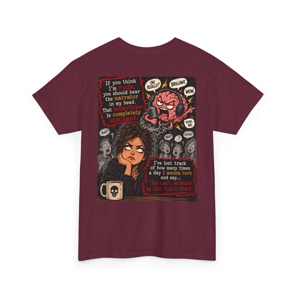 Anxious Brain Comic T‑Shirt — 'If you think I'm rude...' Mental Health Graphic Tee