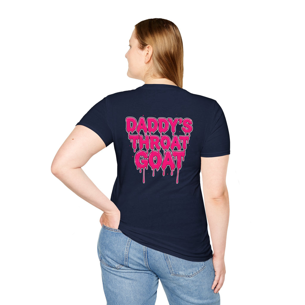Graphic Tee — "Daddy's Throat" Drip Lettering Shirt