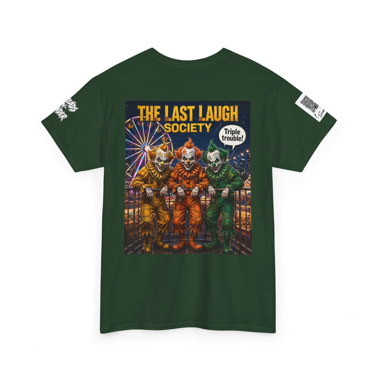 The Last Laugh Society Tee #160 — Carnival Clown Horror Graphic T-Shirt