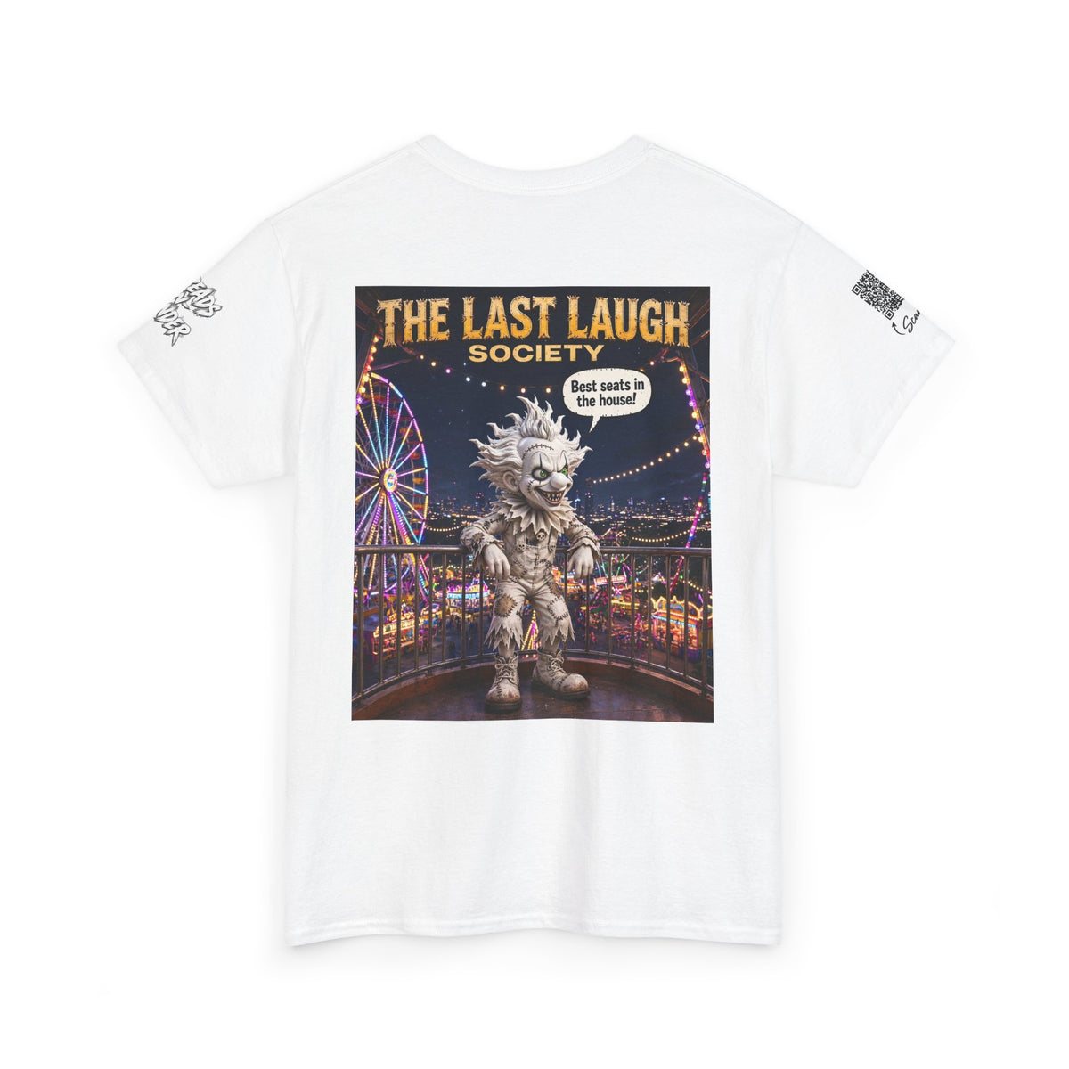 The Last Laugh Society Tee #109 — Carnival Clown Horror Graphic T-Shirt