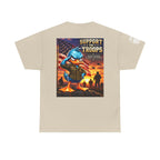 Support the Troops — Defend Freedom at Home and Abroad Back Graphic Tee
