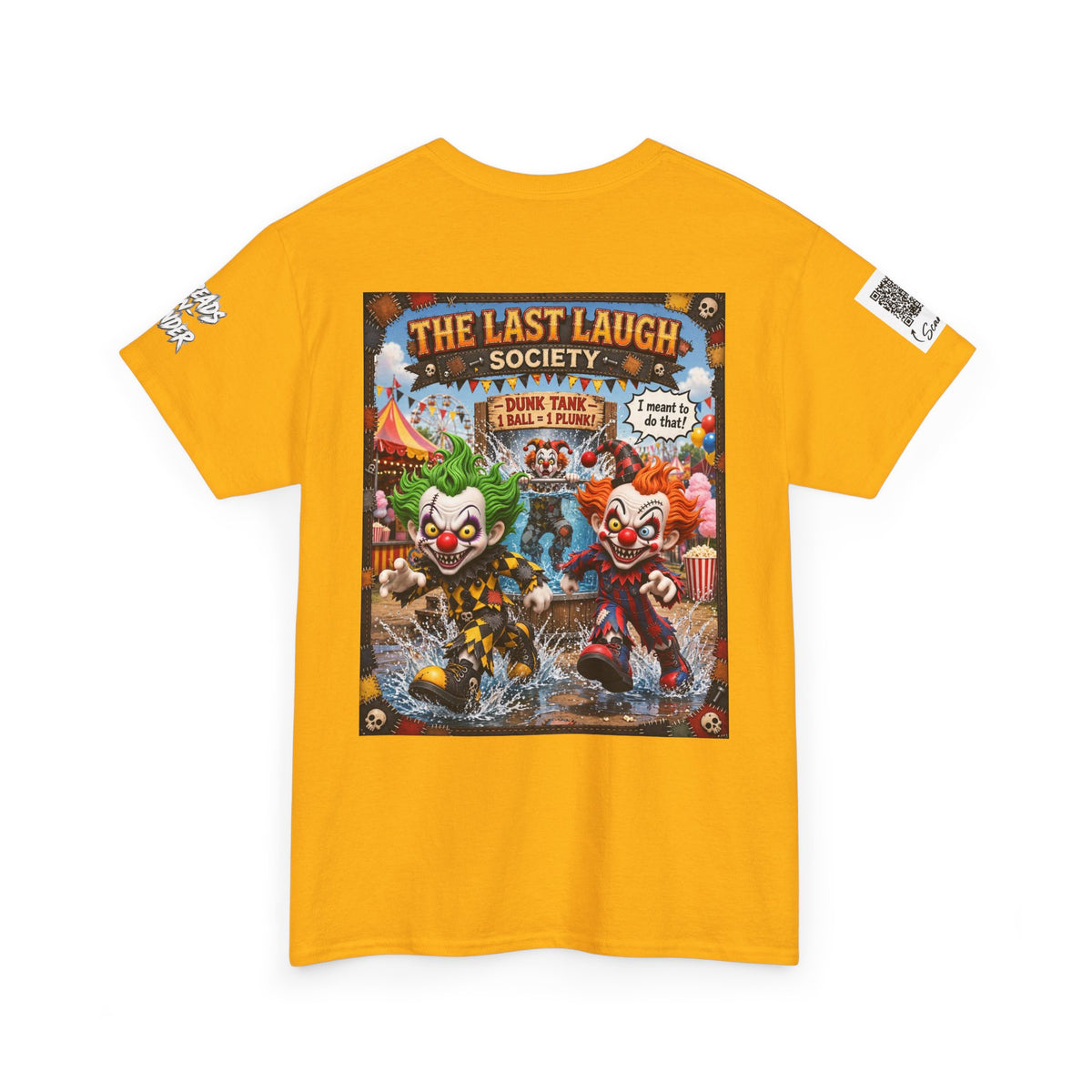 The Last Laugh Society Tee #131 — Carnival Clown Horror Graphic T-Shirt