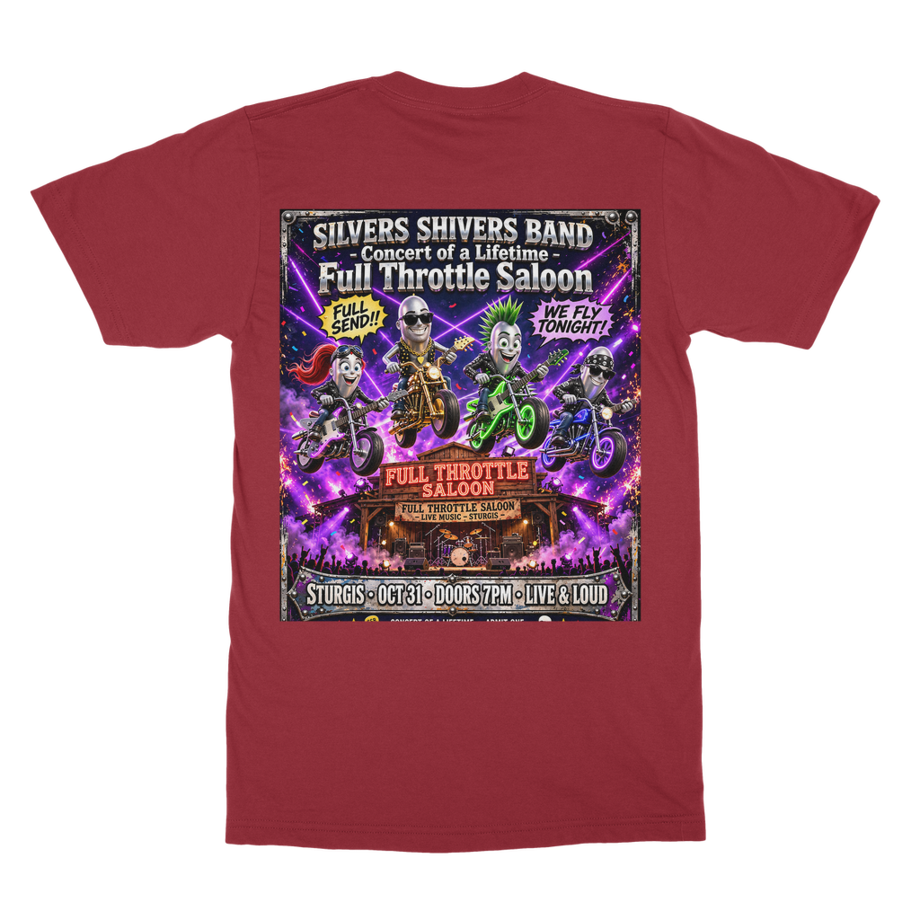 The Silver Shivers Band Classic Heavy Cotton Adult T-Shirt