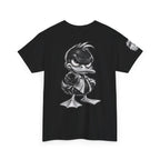 Monochrome Rebel Duck Character Back Graphic Tee