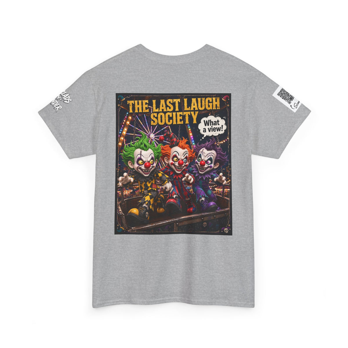 The Last Laugh Society Tee #143 — Carnival Clown Horror Graphic T-Shirt