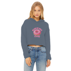 AOC Ladies Cropped Raw Edge Hoodie