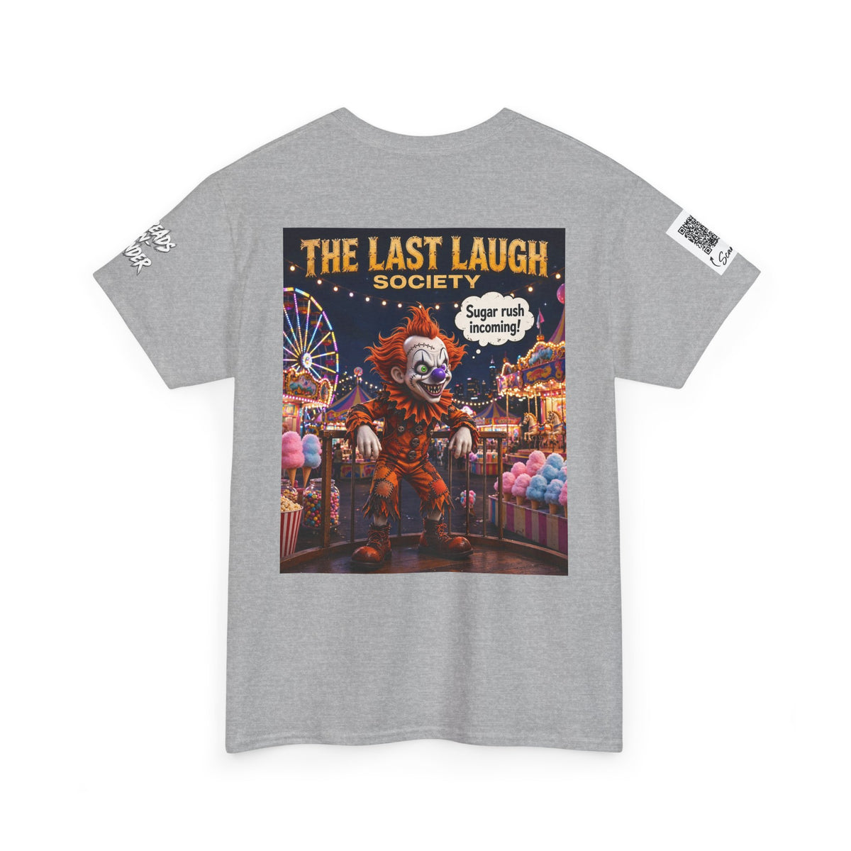 The Last Laugh Society Tee #155 — Carnival Clown Horror Graphic T-Shirt