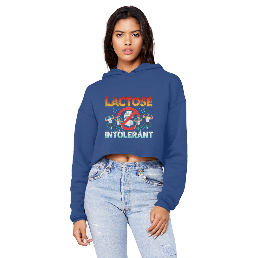 AOB Cropped Raw Edge Boyfriend Hoodie