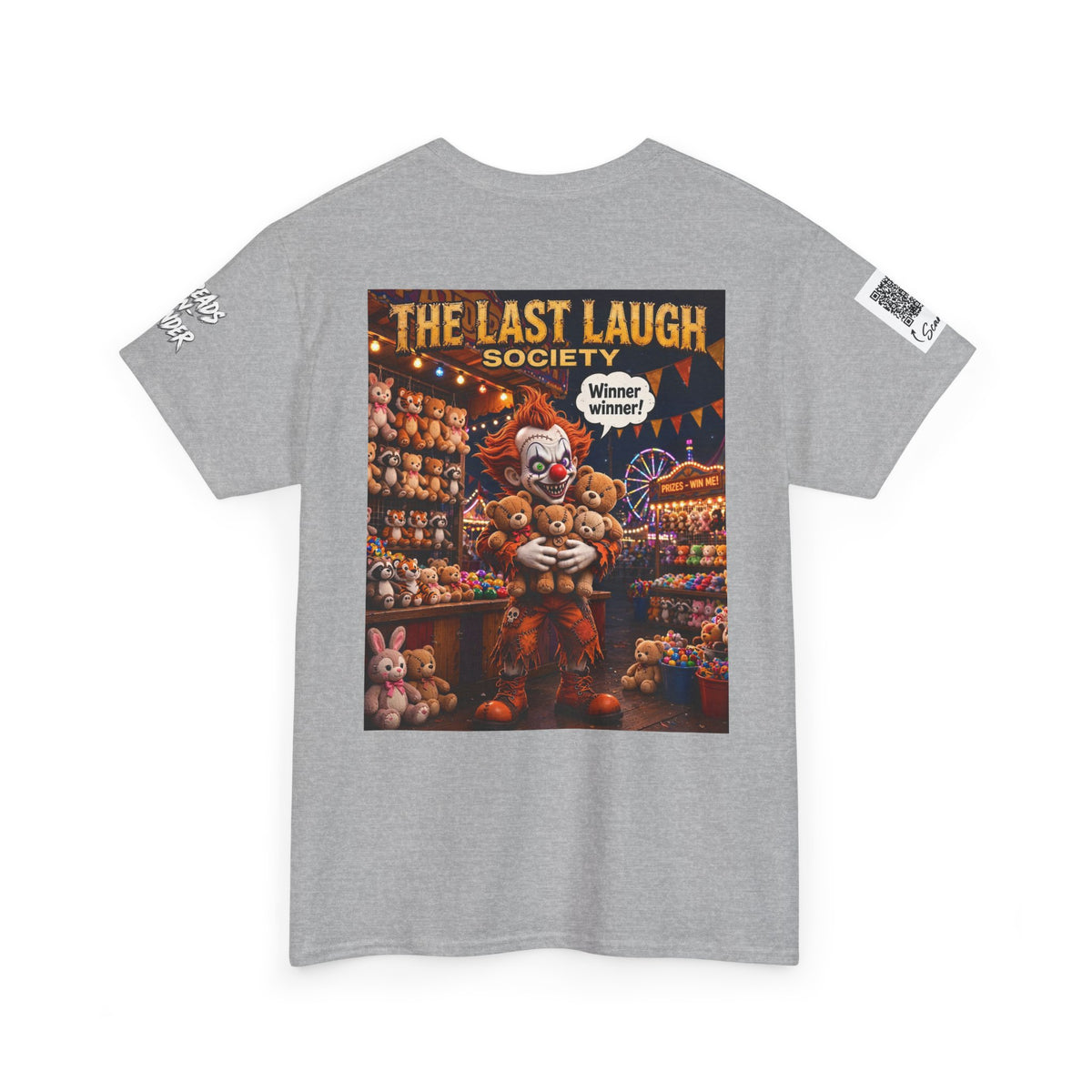 The Last Laugh Society Tee #157 — Carnival Clown Horror Graphic T-Shirt