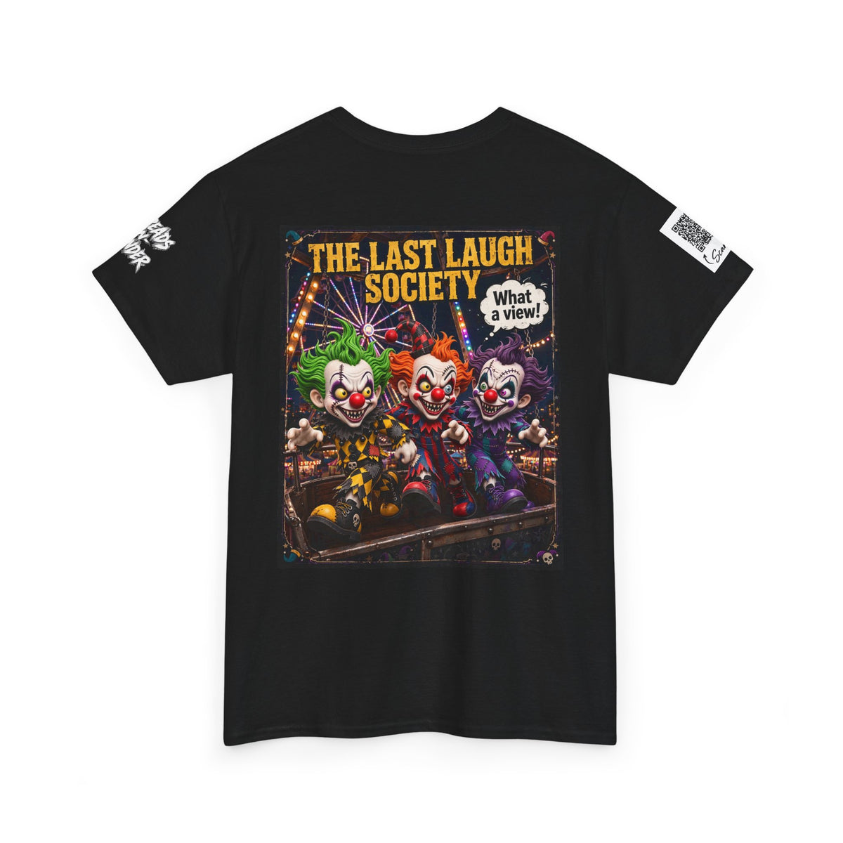 The Last Laugh Society Tee #143 — Carnival Clown Horror Graphic T-Shirt