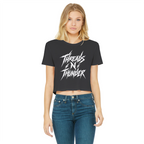 Falling Rocks COllection Classic Women's Cropped Raw Edge T-Shirt
